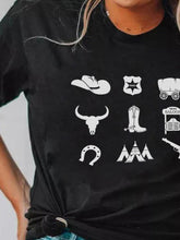 Lässiges T-Shirt mit Cowboy-Western-Symbol